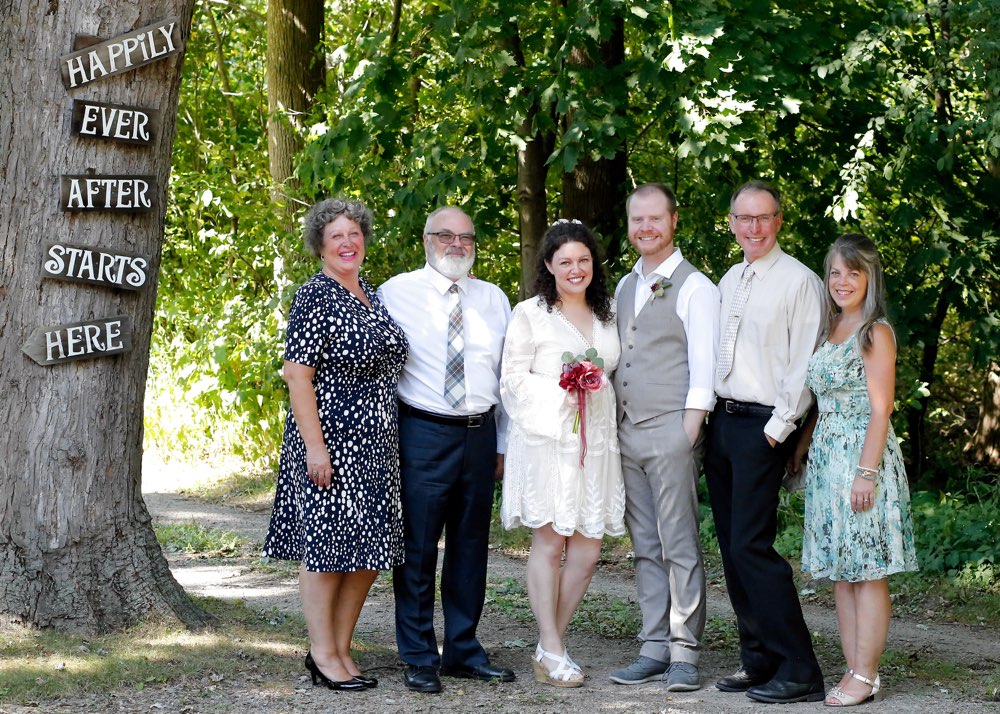 Heather and Brendon with their parents